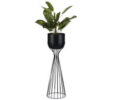 Metalinis vazonas LOFT 68x20 cm juoda