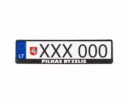 Juodi numerių rėmeliai -PILKAS DYZELIS