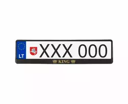 Juodi numerių rėmeliai - KING