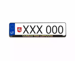 Wurth numerių rėmeliai - vardan tos Lietuvos