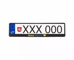 Juodi numerių rėmeliai - Slava Ukraini