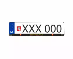 Wurth numerių rėmeliai - Lithuania ir dvigubu kryžiumi