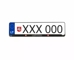Wurth numerių rėmeliai - Lietuva ir dvigubu kryžiumi