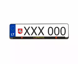 Wurth numerių rėmeliai - Lietuva ir dvigubu kryžiumi