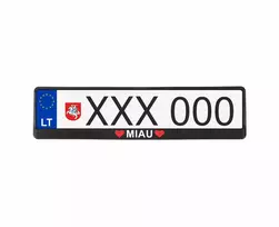 Juodi numerių rėmeliai - MIAU