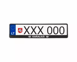 Juodi numerių rėmeliai - Karalius