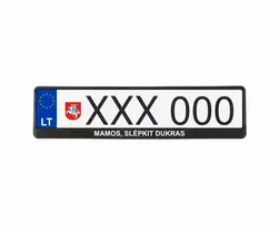 Juodi numerių rėmeliai - Mamos slėpkit dukras