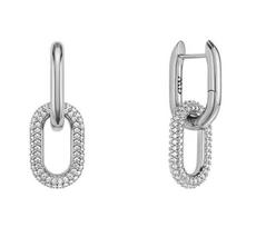 Daniel Wellington Elegantiški auskarai 2 in 1 Crystal Link DW00400612
