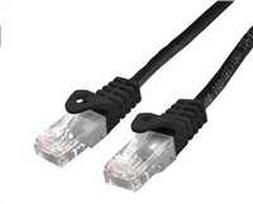 C-TECH kabelio sujungimo laidas Cat6, UTP, juodas, 0,25 m