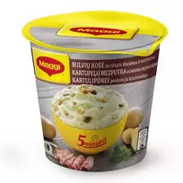 Rūkytos kiaulienos skonio bulvių košė su skrebučiais MAGGI 5 MINUTĖS, 53 g