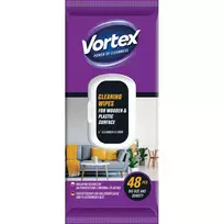 Drėgnos servetėlės VORTEX CLEANING WIPES WOOD&PLASTIC, 48 vnt.