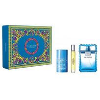 Versace Man Eau Fraiche Dovanų rinkinys Tualetinis vanduo 100ml + Tualetinis vanduo 10ml + Tepamas Dezodorantasas 75ml