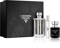 Prada L´Homme Dovanų rinkinys, Tualetinis vanduo 100ml + Tualetinis vanduo 10ml + Dušo kremas 100ml
