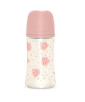 SUAVINEX buteliukas vidutinio tekėjimo, Bonhomia Pink,  3+ mėn., 270 ml, 1 vnt.