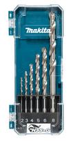 HSS-G metalo grąžtų rinkinys Makita D-75742, 6 vnt (2,3,4,5,6,8mm)