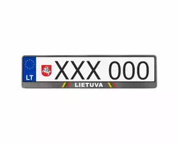 Karboniniai numerių rėmeliai - Lietuva ir simbolika