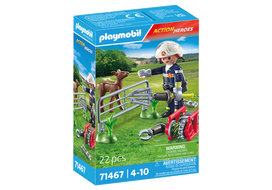 PLAYMOBIL  ACTION HEROES Ugniagesių misija: gyvūnų gelbėjimas 71467