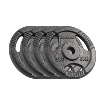 Ketaus svarelių rinkinys 4x5kg, skylė 31mm, plokštė su rankenomis, REBEL ACTIVE