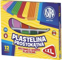 Plastilinas ASTRA RECTANGULAR XXL, 12 spalvų