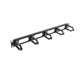 LANBERG Cable organizer for 19-inch 1U cabinets, Type B, black, AK-1205