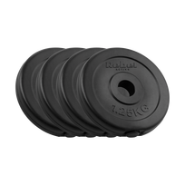 Bituminių svarelių rinkinys 4x1.25kg, skylė 31mm, klasikinė plokštė, REBEL ACTIVE