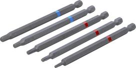 Antgalių rinkinys | 6,3 mm (1/4") | hex šešiakampis, T-Star (Torx) | 110 mm | 5 vnt. (4836)