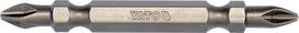 Antgalis kryžminis dvipusis 1/4"x 65 mm, dydis PH2-PH2, S2 10 vnt. (YT-04812)