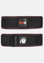 Gorilla Wear 4 Inch Premium Leather Lifting Belt - Black