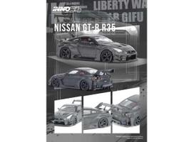 Inno64 Modeliukas Nissan GT-R (R35) LBWK LB Super Silhouette 35GT-RR Full Carbon, grey