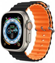 Juoda / oranžinė apyrankė Apple Watch 8 / 9 / 10 / 11 / SE / ULTRA (44 / 45 / 46 / 49 MM) "Tech-Protect Iconband Pro"