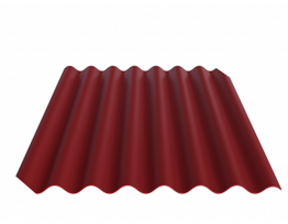 Fibrodah banguoti lakštai, 8 bangų, vyšninė, 1000x1130x5,8 mm