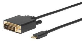 MicroConnect USB-C to DVI-D Cable 1.8m USB-C to DVI-D (DL) 24+1 pin