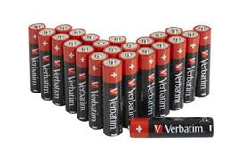 Verbatim ALKALINE BATTERY AA  24 PACK  (BOX) 49505, Single-use