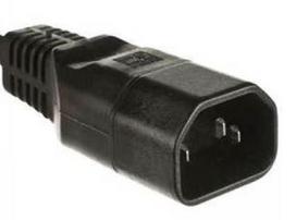 MicroConnect IEC Power Adaptor C14 Plug C14 Socket, Straight, Black
