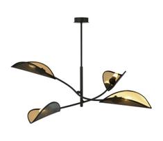 Sietynas ant stulpo LOTUS 4xE14/10W/230V juoda/auksas