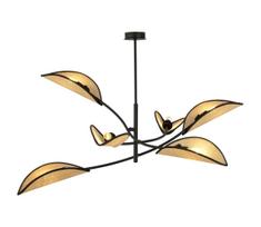 Sietynas ant stulpo LOTUS 6xE14/10W/230V juoda/smėlio spalva