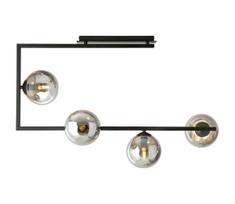 Sietynas ant stulpo SOMA 4xE14/10W/230V juoda/pilka