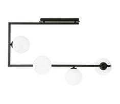 Sietynas ant stulpo SOMA 4xE14/10W/230V juoda/balta
