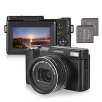 Andoer CD-R5 4K skaitmeninis fotoaparatas Skaitmeninis vaizdo kamera 48MP 3,0 colio IPS sulankstomas ekranas 5X juoda