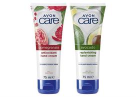 Rankų kremų rinkinys su granatų/avokadų ekstraktu ir vitaminu E Avon Care, 2 vnt.