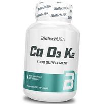Vitaminai kaulams ir dantims, Ca D3 K2, BioTech (JAV)  (36084053) 90caps