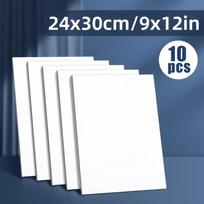 10 vnt drobės plokštės tapybai 9x12 colių baltos drobės reikmenys profesionalams, pomėgiams tapytojams, studentams ir suaugusiems 24*30cm，10-Pack
