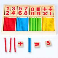 Vaikai mokosi matematikos Mediniai mokomieji žaislai Skaitmeninė lazdelė Montessori Mokymo priemonė Matematika Nušvitimo žinios