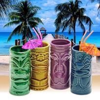 4 kokteilių taurių rinkinys Tiki statulėlės tiki puodeliai