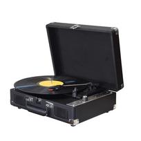 Vintage vinilo įrašų grotuvas BT fonografas USB įrašymas 33/45/78 RPM 7/10/12 colių vinilo palaikymas juoda