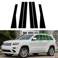 Automobilio statramsčio stulpai durų langų apdailos dangtelio dekoratyviniai lipdukai išorės dalys, skirtos Jeep Grand Cherokee 2011-2021