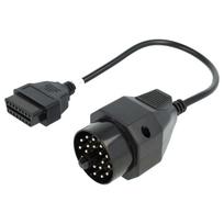 OBD2 – 20 kontaktų BMW Edibas prie 16 kontaktų OBD diagnostikos skaitytuvo adapterio laidas, suderinamas su senesniais 1982–2002 m. BMW modeliais – su 16 kontaktų jungtimi Package:31.6*9 *7.5cm juoda