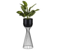 Metalinis vazonas LOFT 56x20 cm juoda