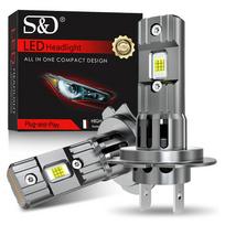 2vnt H7 LED galingos priekinių žibintų lemputės mini belaidės 100W 25000LM 6500K CSP, skirtos automobilio priekinių žibintų automatiniams diodiniams žibintams H7 turbo LED automobilių paleisti ir prijungti 12V