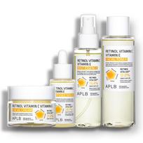 APLB Retinolis Vitaminas C Vitaminas E rinkinys: Veido kremas + ampulės serumas + miglos esencija + veido tonikas kartu su Centella 3X kompleksu